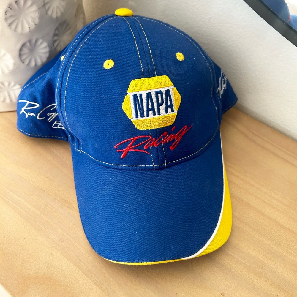 NAPA Racing Blue Yellow Cap NASCAR Ron Capps Martin Truex Jr 56